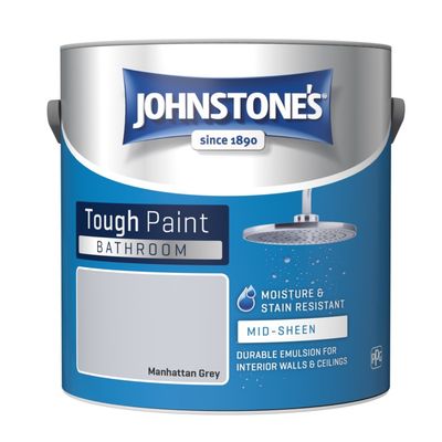 JOHNSTONES BATHROOM 2.5L MIDSHEEN MANHATTAN GRAY