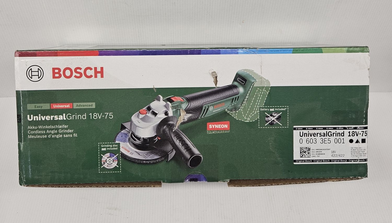 BOSCH UNIVERSAL ANGLE GRINDER CORDLESS 18V-75