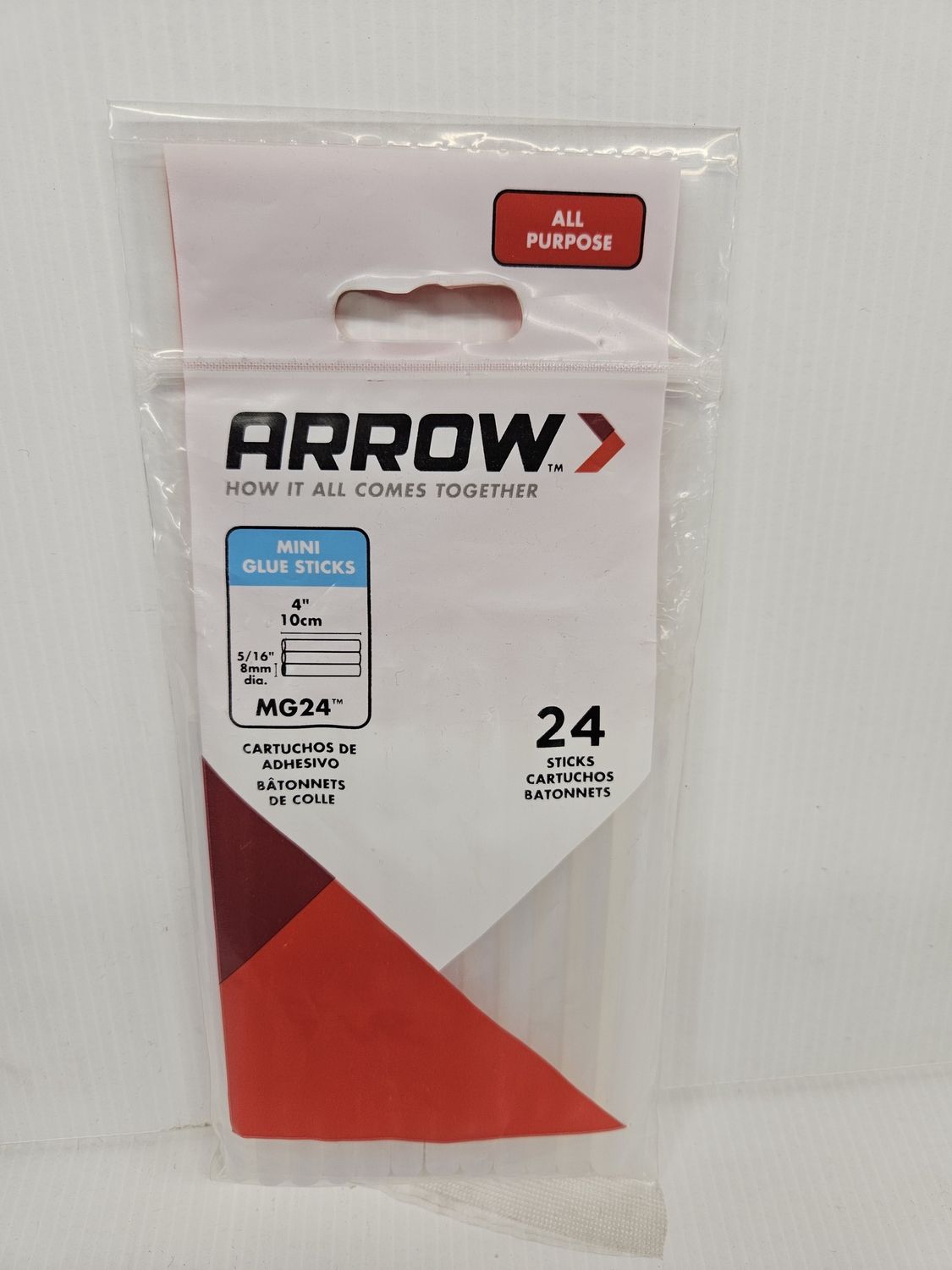 ARROW GLUE STICKS 24 PK8MM X 10CM