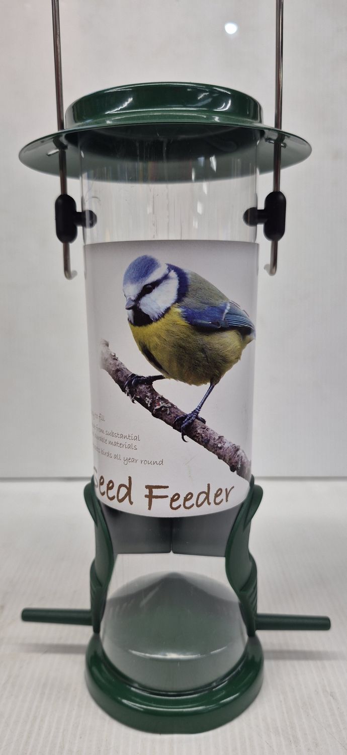WILD BIRD SEED FEEDER green/olive