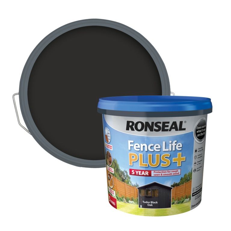Ronseal fence life plus tudor black oak 5L