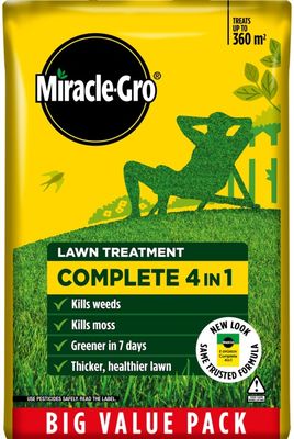 Miracle gro lawn treatment complete 4 in 1 360m (Bag)