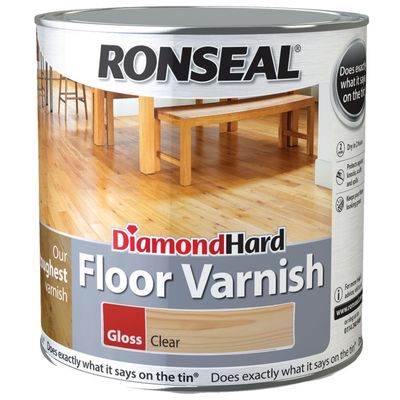 RONSEAL DIAMOND HARD FLOOR VARNISH CLEAR GLOSS 2.5L