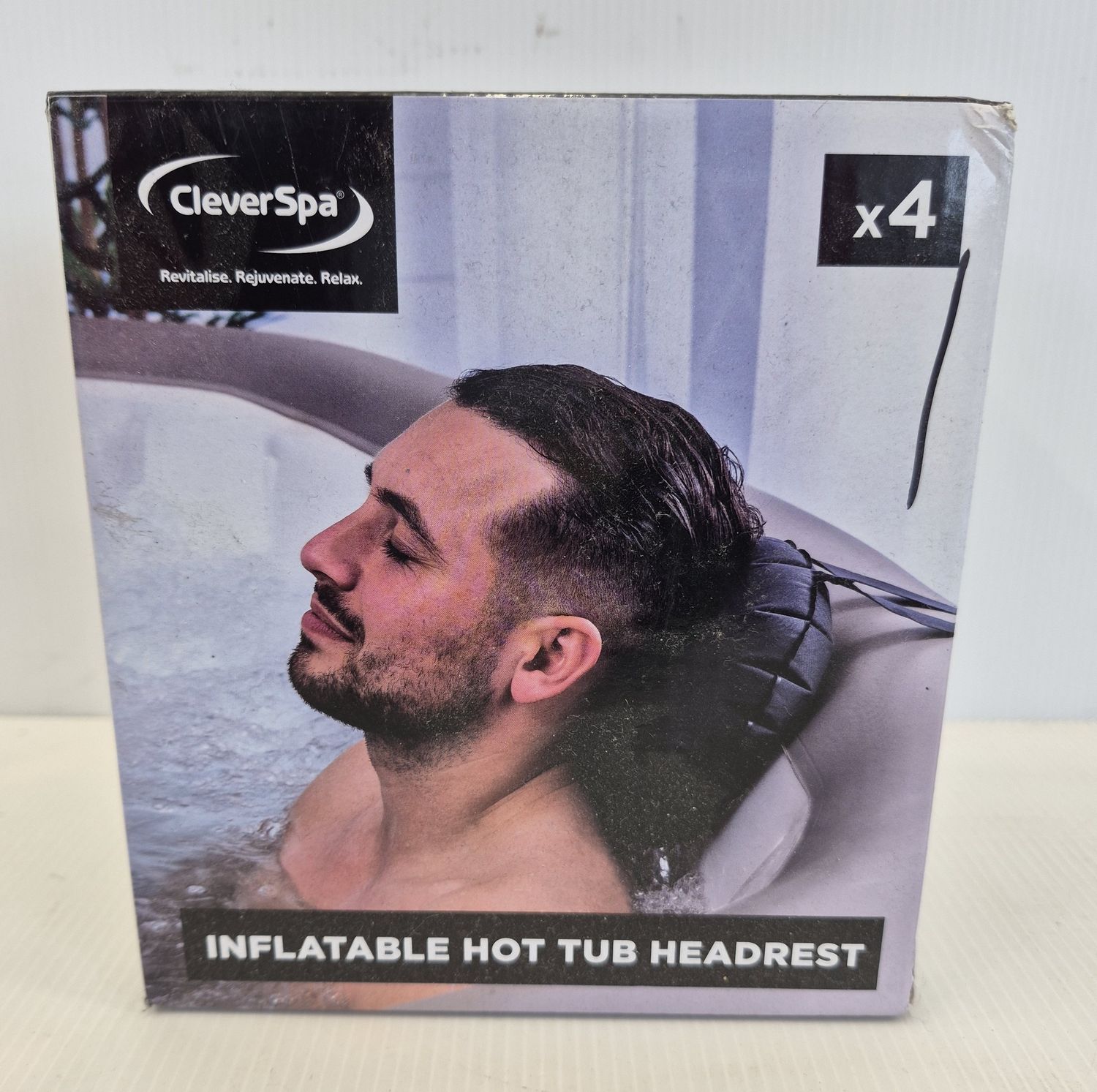 Inflatable hot tub headrest