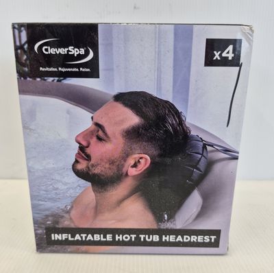 Inflatable hot tub headrest
