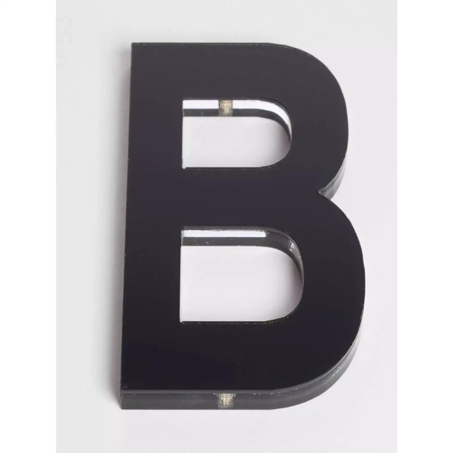 BLACK ACRYLIC LETTER B 120MM
