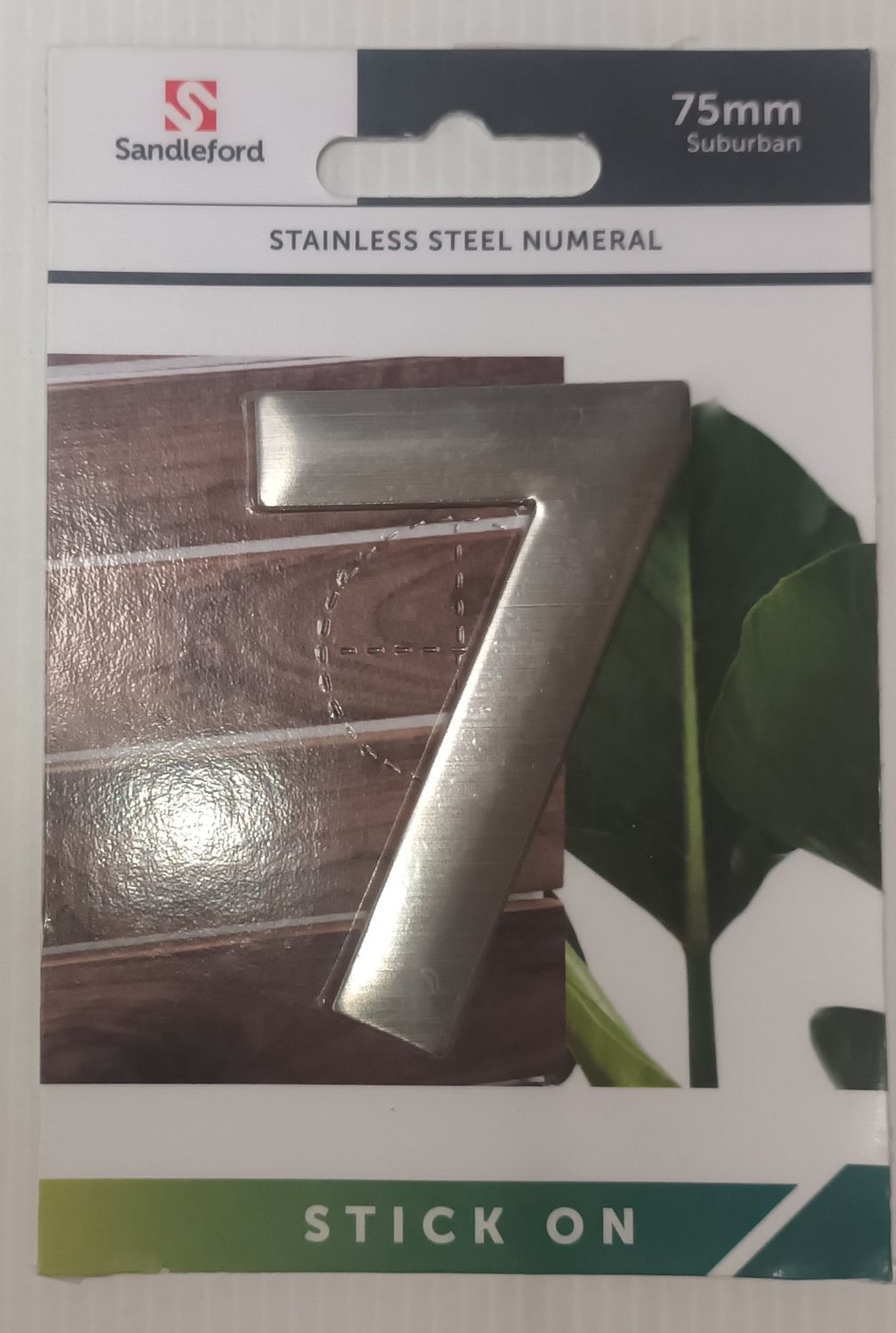 SILVER STAINLESS STEEL NUMERAL 7