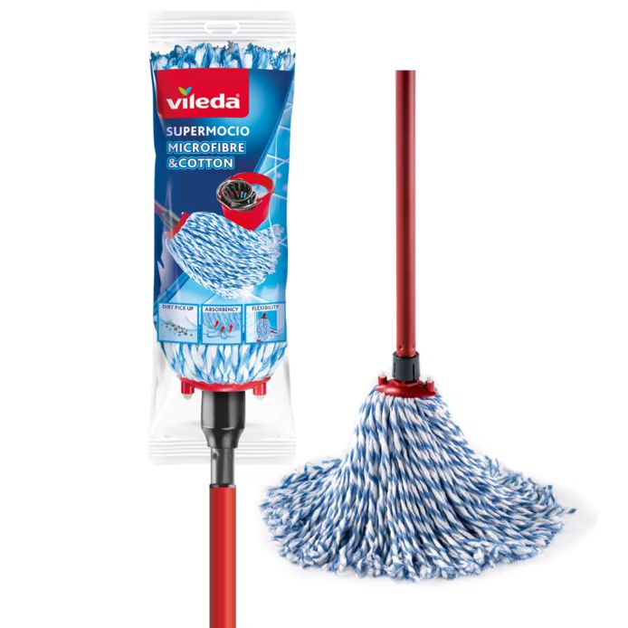 VILEDA MICROFIBRES &amp; COTTON MOP