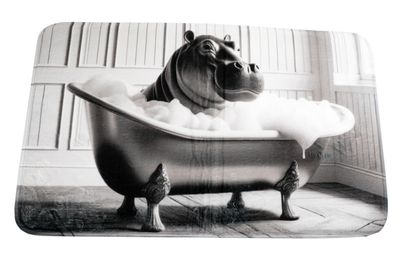 HIPPO BATH MAT