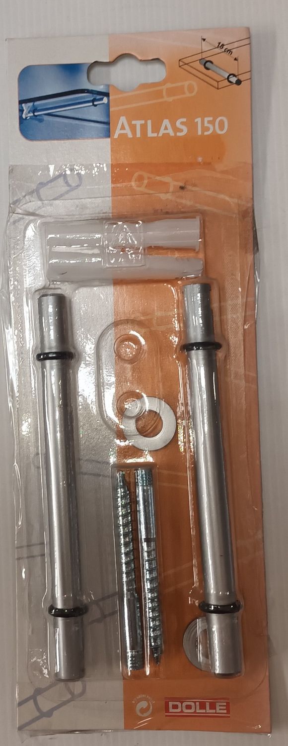ATLAS 150 SILVER GLASS SHELF SUPPORT