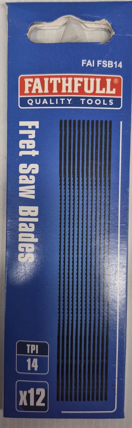 Fret saw Blades x12 TPI14