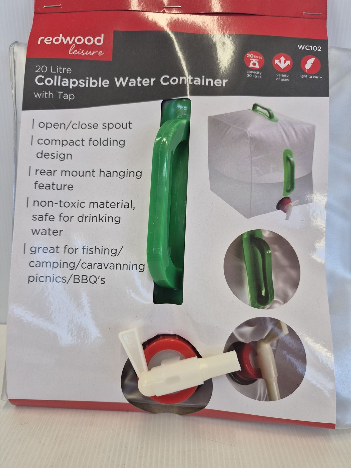 COLLAPSIBLE WATER CONTAINER 20L
