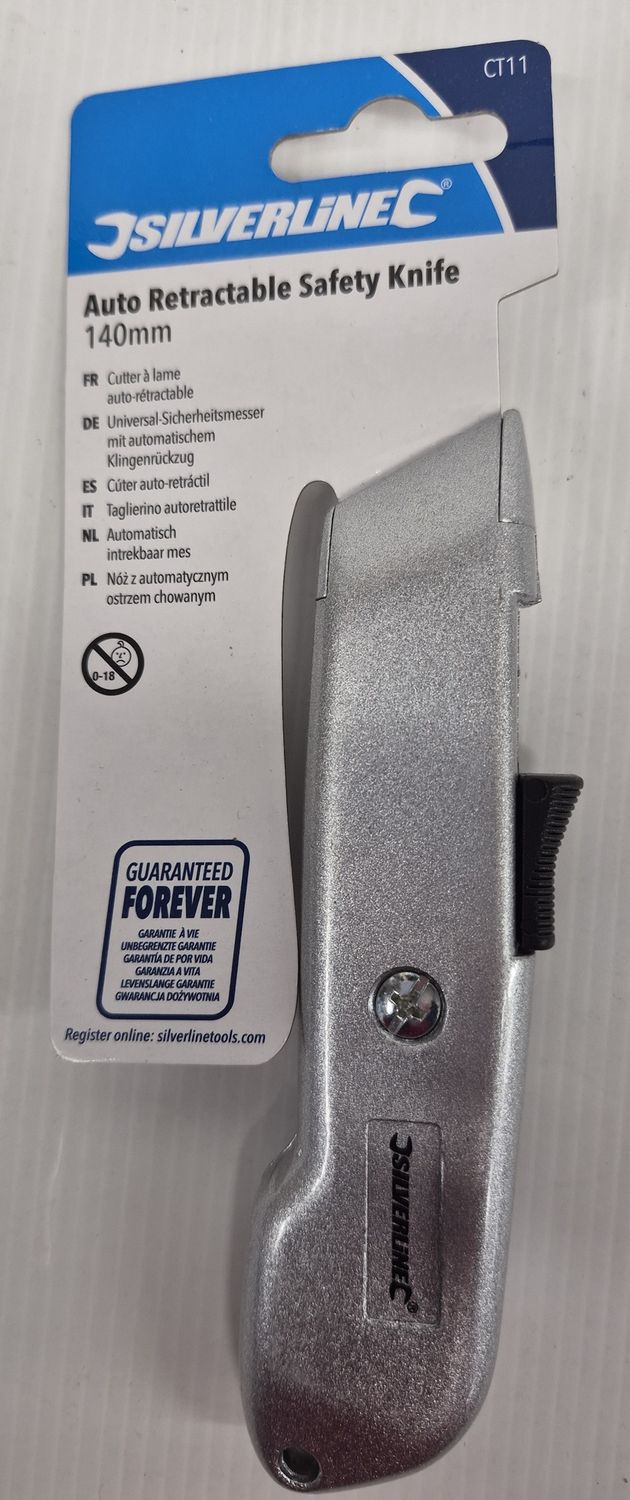 RETRACTABLE SAFETY KNIFE 140MM