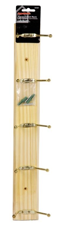 SUPAHOME HAT AND COAT RACK WITH 5 HOOKS
