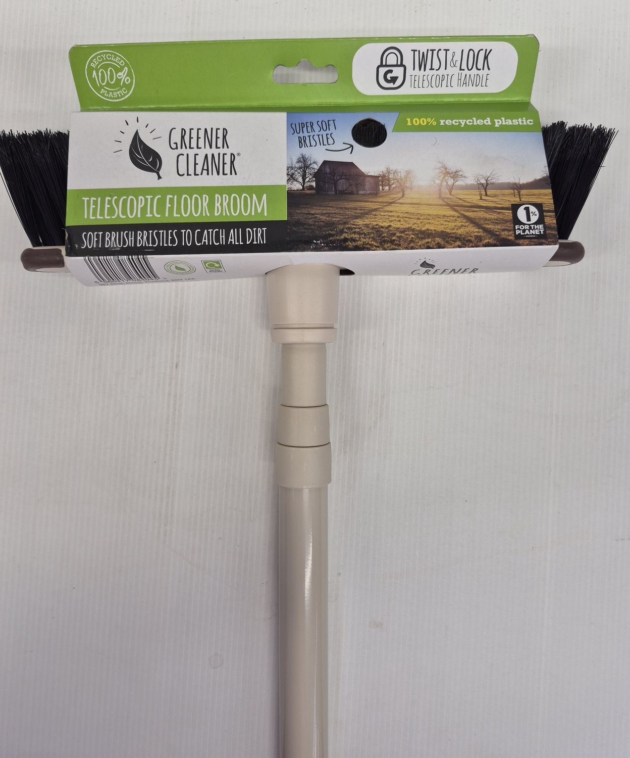 GREENER CLEANER TELESCOPIC BROOM CREAM