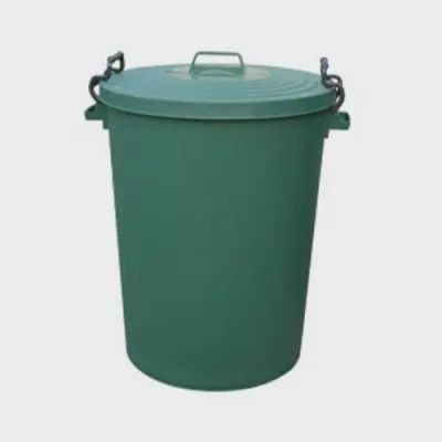 DUSTBIN WITH CLIP ON LID GREEN 110L