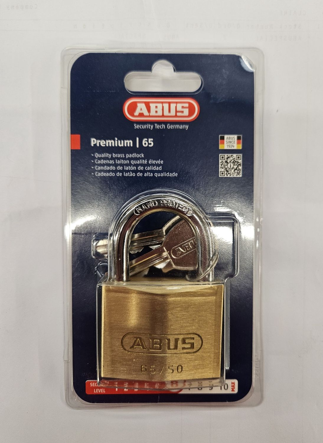 BRASS PADLOCK 65/50