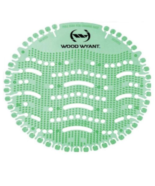 ANTI-SPLASH EVA URINAL SCREEN - GREEN APPLE (2/PK) (12 PKS/CS)