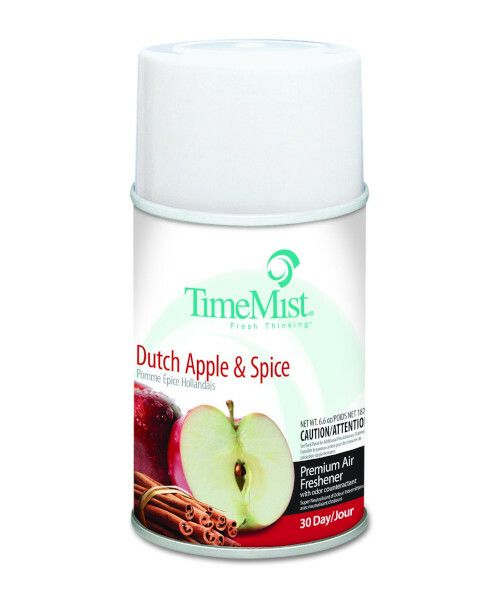 TIMEMIST PREMIUM AIR FRESHNER WITH ODOR COUNTERACTANT - DUTCH APPLE 187GR (12/CS)