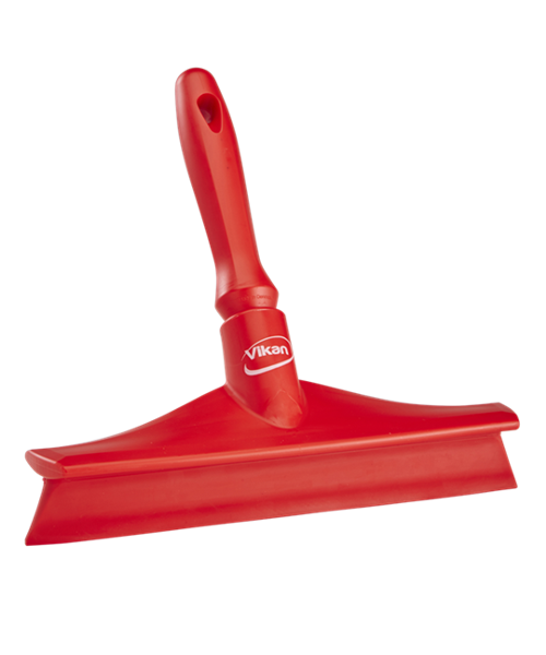 ULTRA HYGIENE SINGLE BLADE SQUEEGEE WITH HANDLE - 9.65" - RED