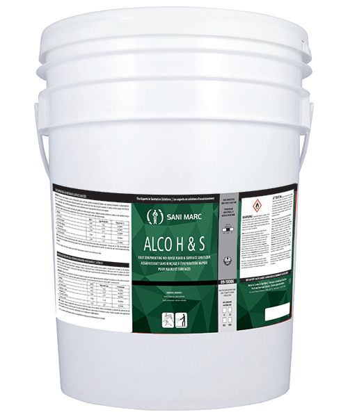 ALCO H & S - NO-RINSE HAND & SURFACE CLEANER AND SANITIZER - 20L (2/CS)