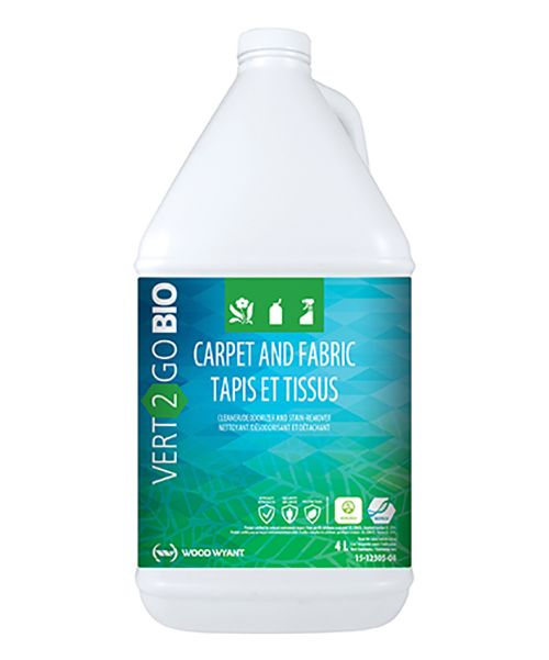 VERT-2-GO BIO CARPET AND FABRIC CARPET CLEANER AND DEODORIZER – 4L (4/CS)