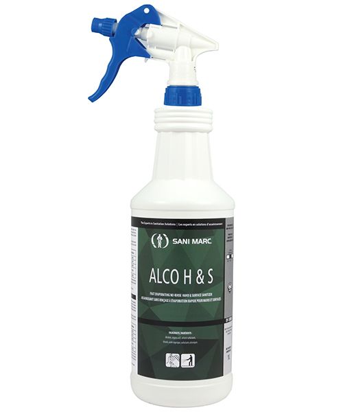ALCO H & S - NO-RINSE HAND & SURFACE CLEANER AND SANITIZER - 1L (12/CS)