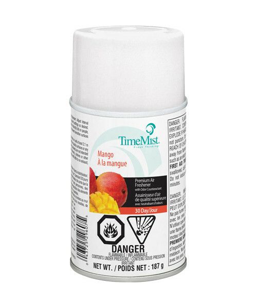 TIMEMIST PREMIUM AIR FRESHNER WITH ODOR COUNTERACTANT - MANGO 187GR (12/CS)
