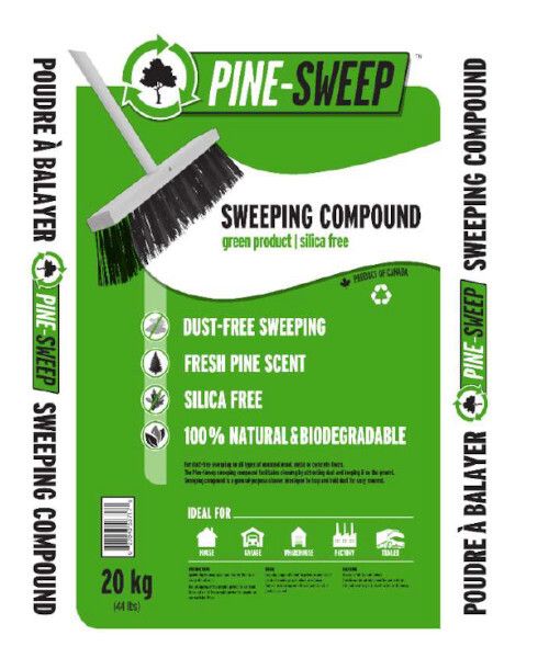 PINE-SWEEP SWEEPING COMPOUND 100% BIODEGRADABLE - 44 LB (4 Bags)