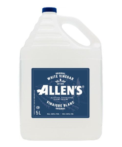ALLEN'S WHITE VINEGAR NATURAL CLEANER AND STAIN REMOVER - 5L (4/CS)