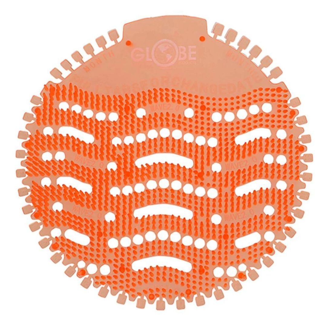 ANTI-SPLASH EVA URINAL SCREEN - ORANGE MANGO PK (2/PK) (12 PKS/CS)