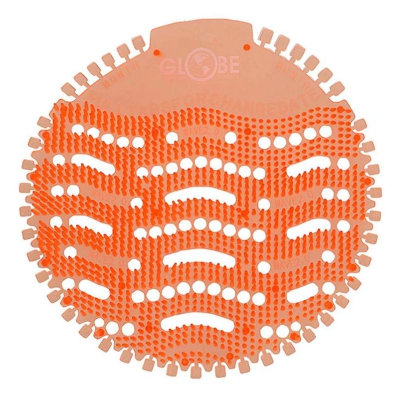 ANTI-SPLASH EVA URINAL SCREEN - ORANGE MANGO PK (2/PK) (12 PKS/CS)