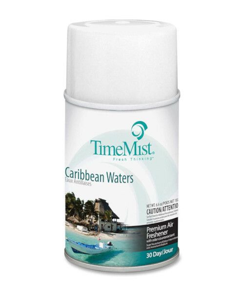 TIMEMIST PREMIUM AIR FRESHENER WITH ODOR COUNTERACTANT - CARIBBEAN WATERS 150GR (12/CS)