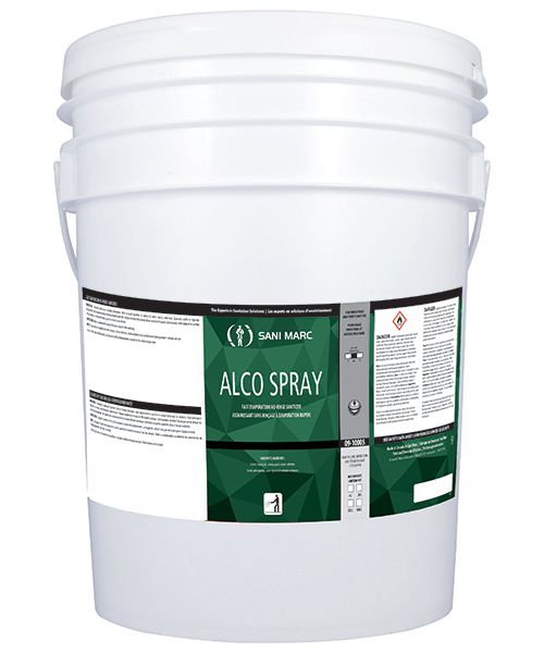 ALCO SPRAY - FAST EVAPORATING CLEANER AND SANITIZER - 20L (2/CS)