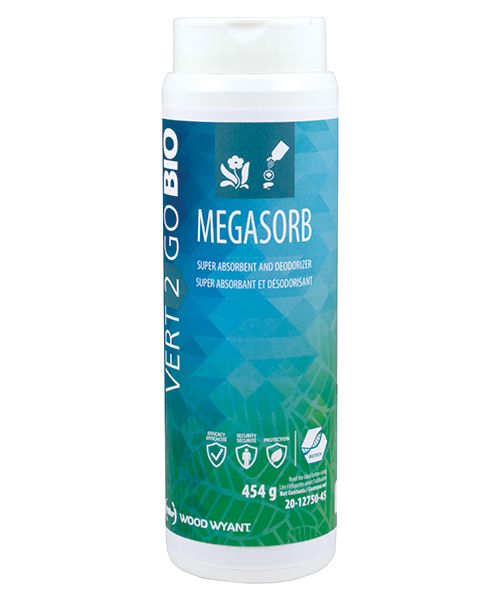 VERT-2-GO BIO MEGASORB SUPER ABSORBENT AND DEODORIZER - 454 G (12/CS)