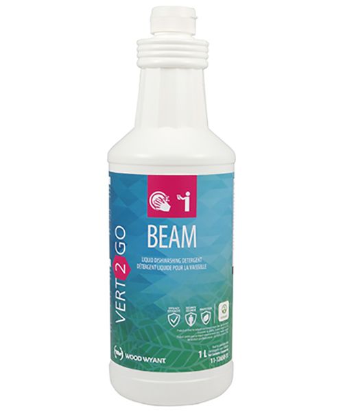 VERT-2-GO BEAM LIQUID DISHWASHING AND DEGREASER DETERGENT 1L (12/CS)