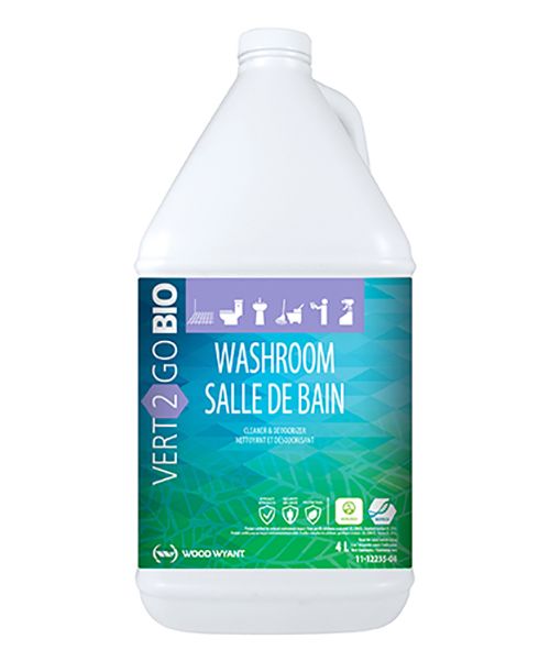 VERT-2-GO BIO WASHROOM CLEANER AND DEODORIZER 4L (4/CS)