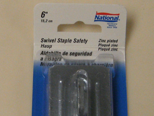 National Swivel Staple Safety Hasp 6"