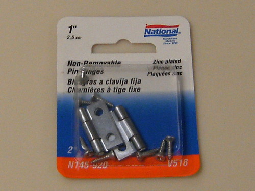 National NON Removable Pin Hinges 1"