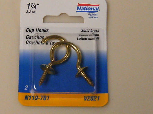 National 1-1/4" Cup Hooks & Eyes N119-701