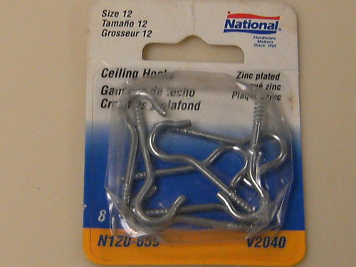 National Ceiling Hooks & Eyes Size 12 Zinc