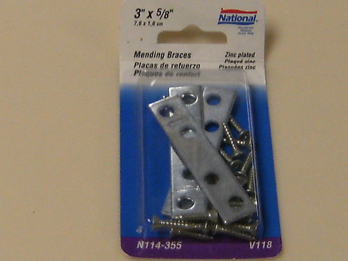 National Mending Braces 3" by 5/8"