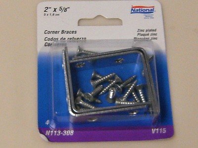 National Corner Braces 2&quot; by 5/8&quot;