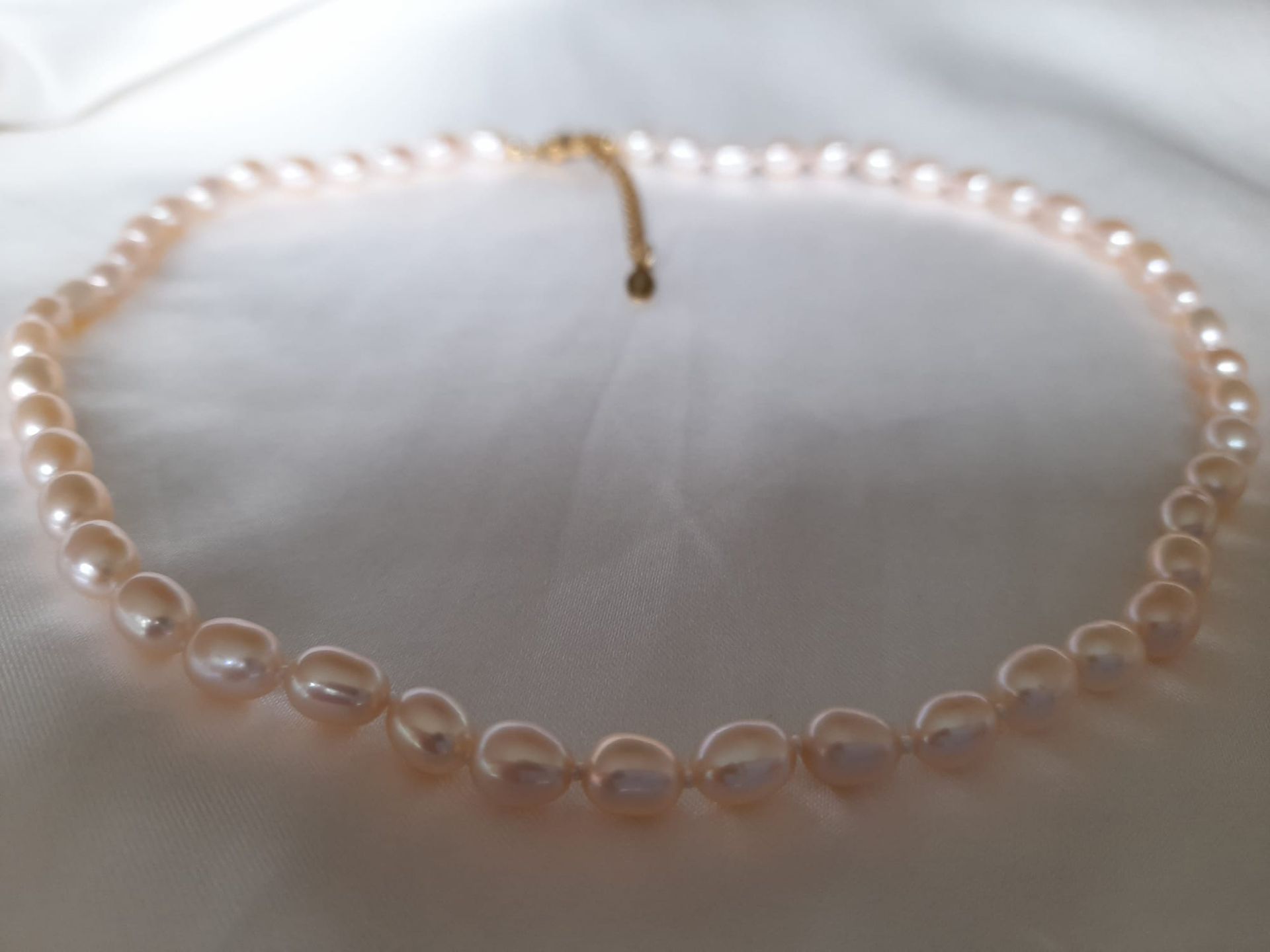 Classic pearl necklace Petal Pink