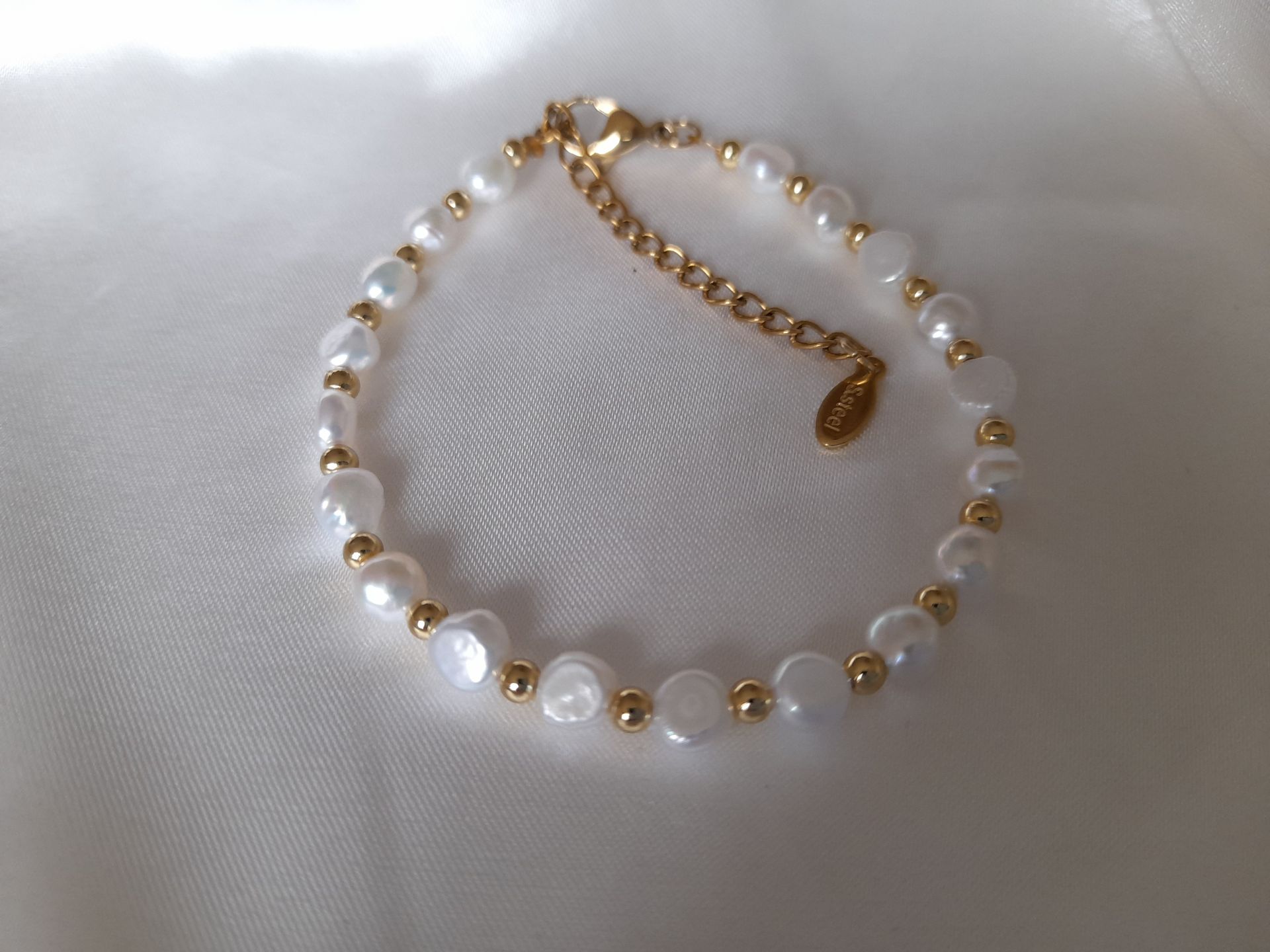 Bracelet Golden Pearl Twist