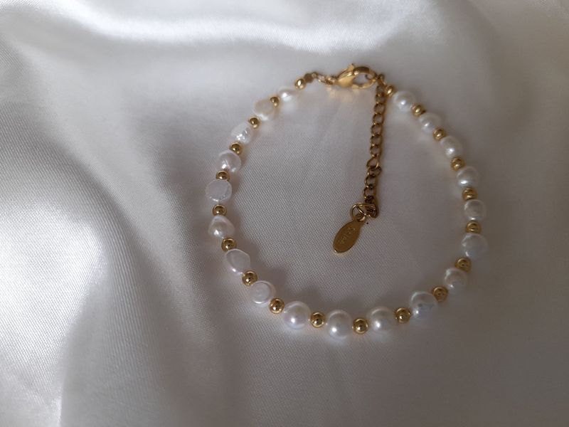 Bracelet Golden Pearl Twist