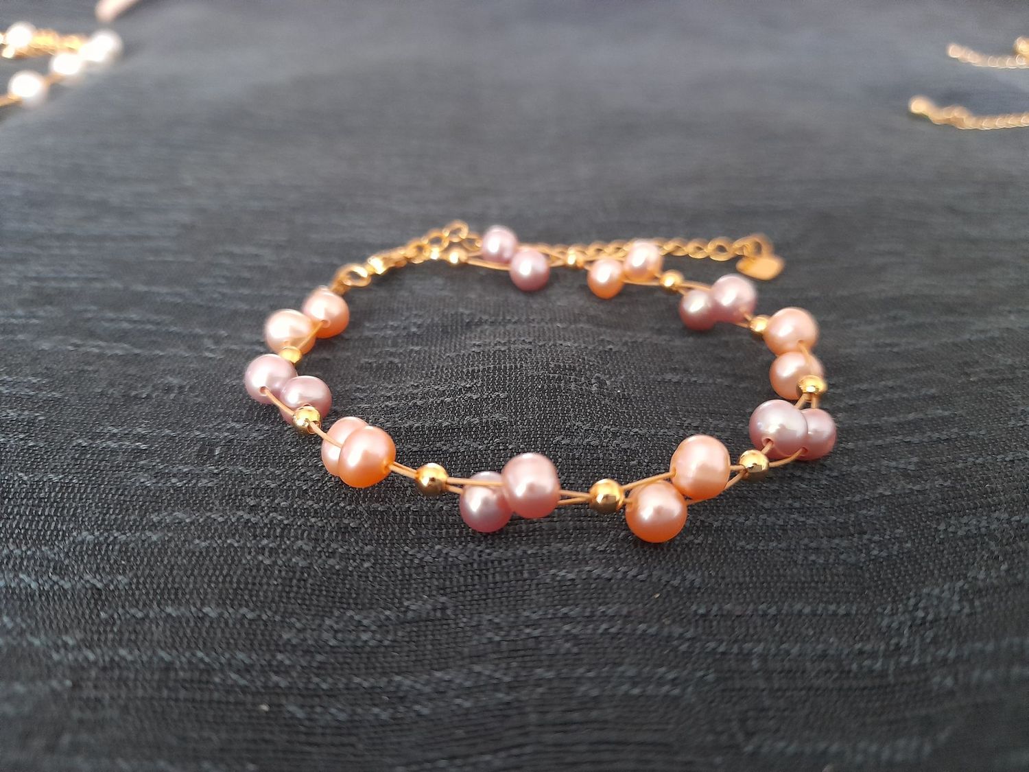 Bracelet Golden Pastel Pearls