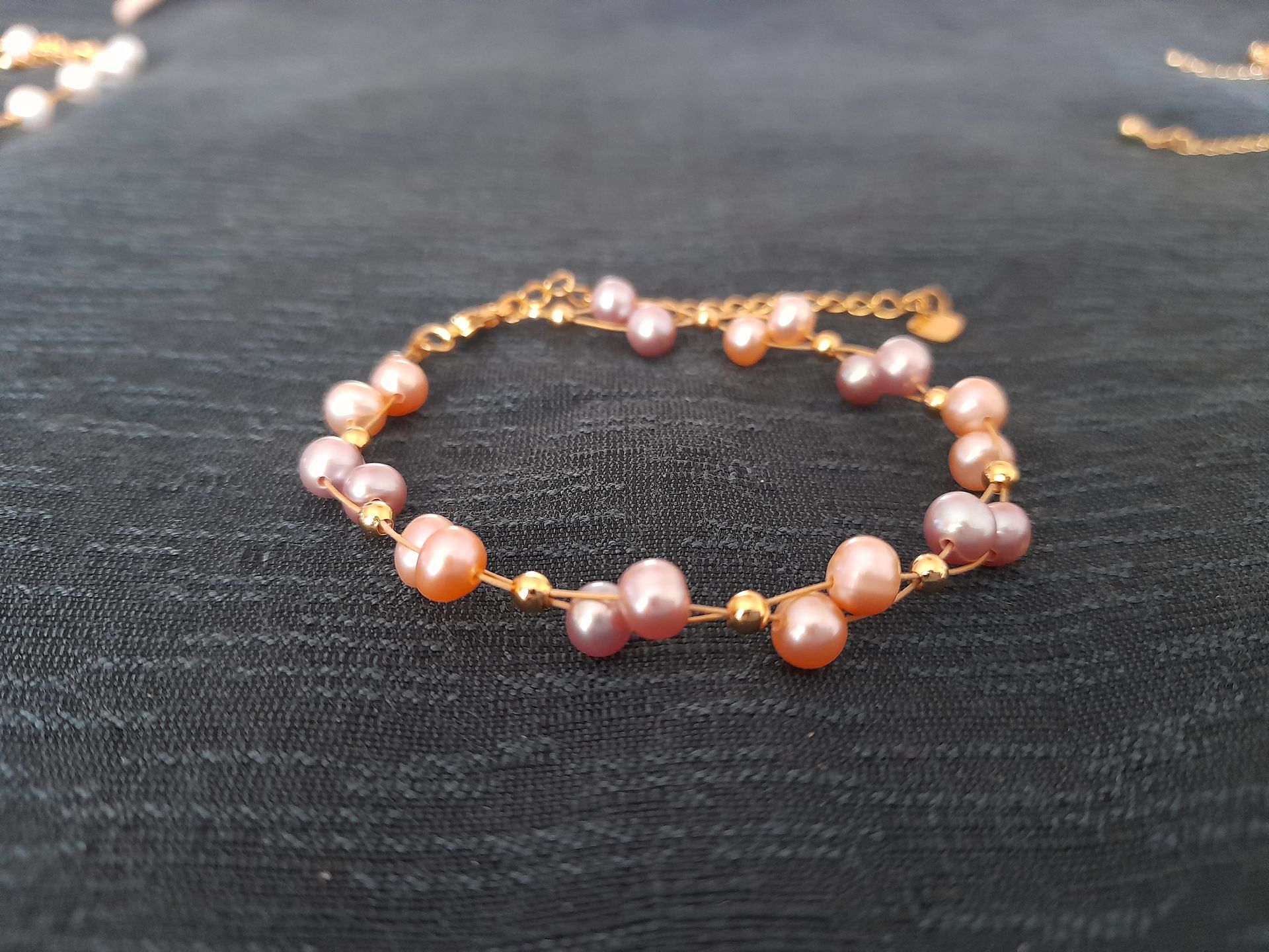 Bracelet Golden Pastel Pearls
