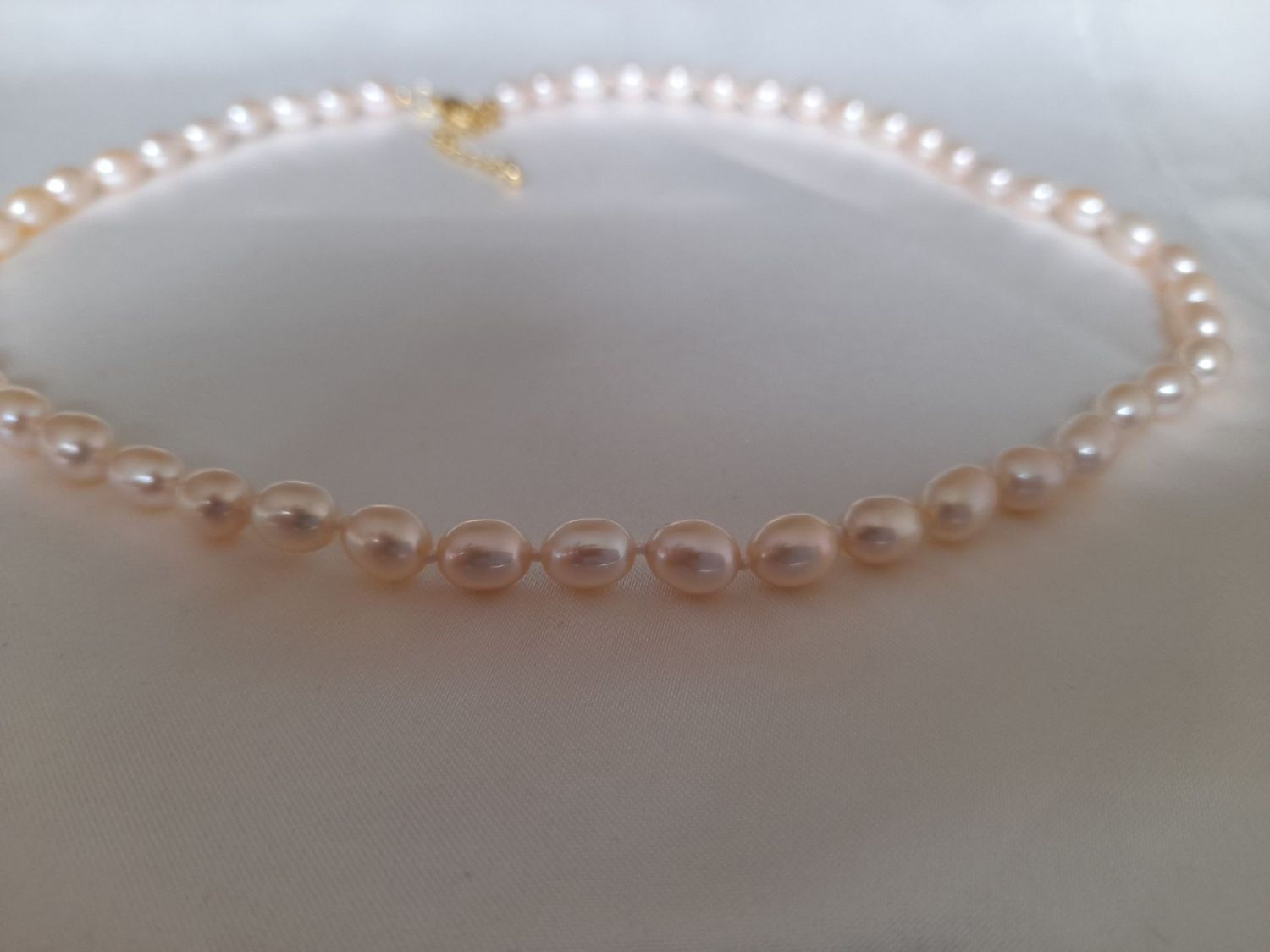 Classic pearl necklace Petal Pink