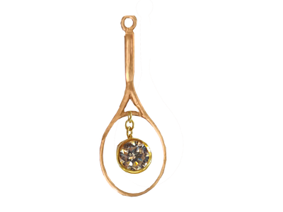 Gold drop earring with internal birthstone and pearl stud
